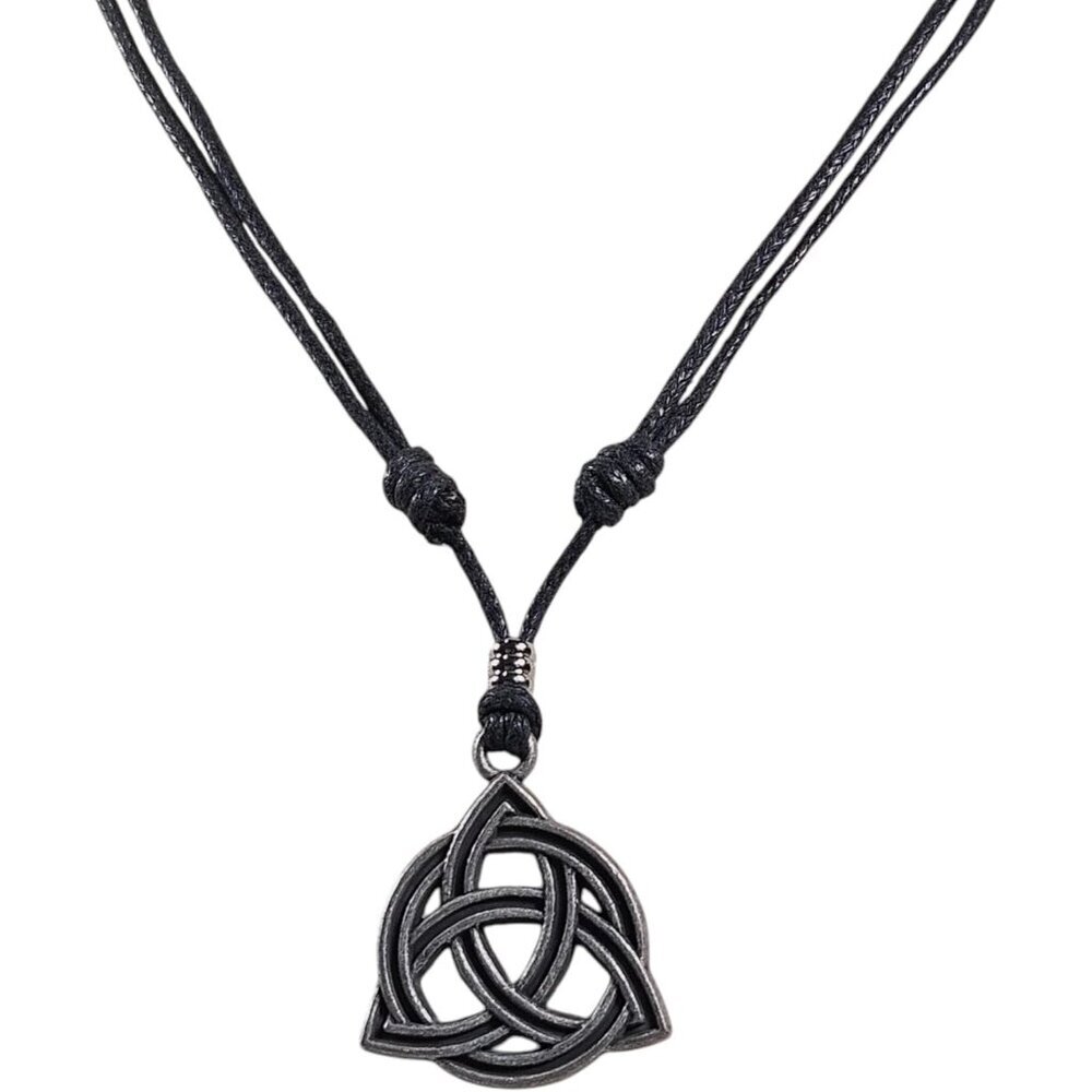Celtic Trinity Knot Triquetra on Adjustable Cord Necklace
